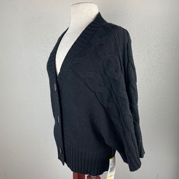 NWT Nine West Black Cardigan Sweater Size M - Picture 3 of 7